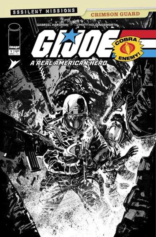 GI Joe, un vrai héros américain : Missions silencieuses, Garde écarlate n° 1, Image C 1:10, Hardman, Noir et blanc, 04/08/2026