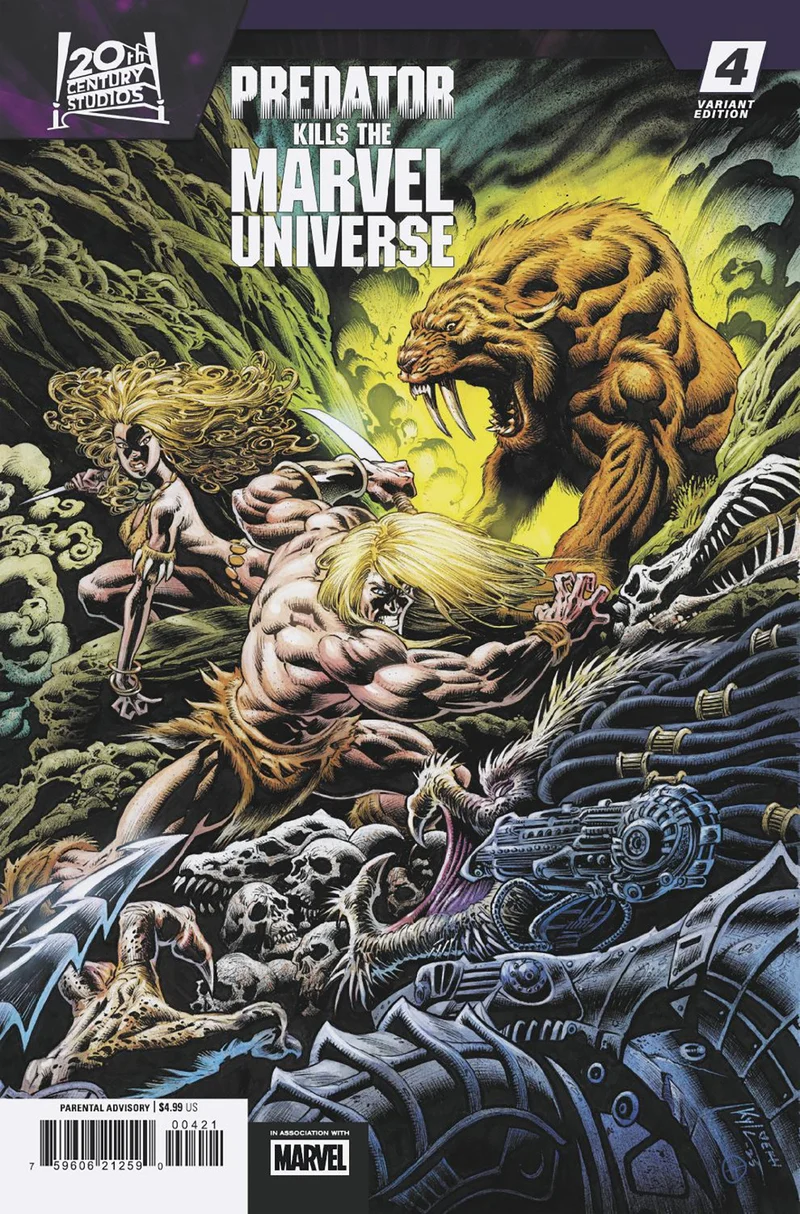 Predator tue l'univers Marvel #4 Kyle Hotz à la chasse aux chasseurs (variante)