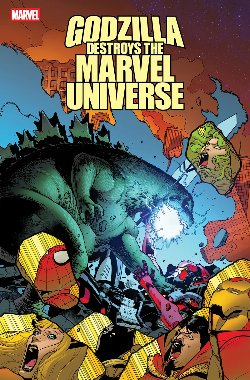 Godzilla détruit l'univers Marvel #5 Variante Pere Perez