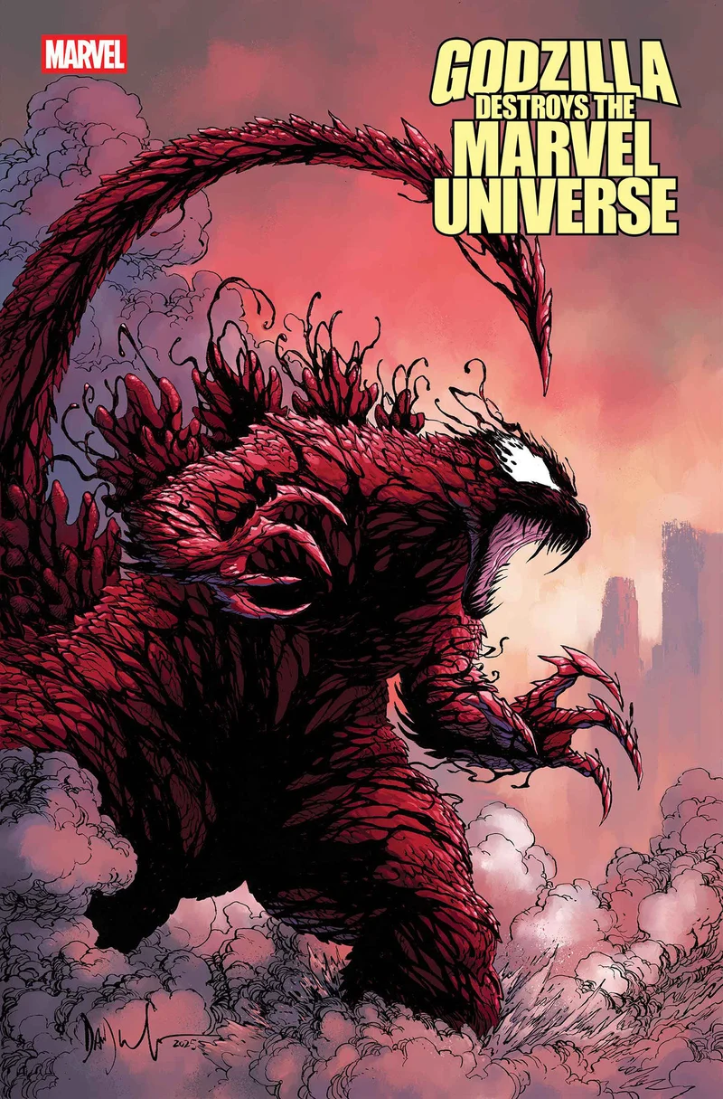 Godzilla détruit l'univers Marvel #5 Dave Wachter Marvelized Carnage Zilla Variant