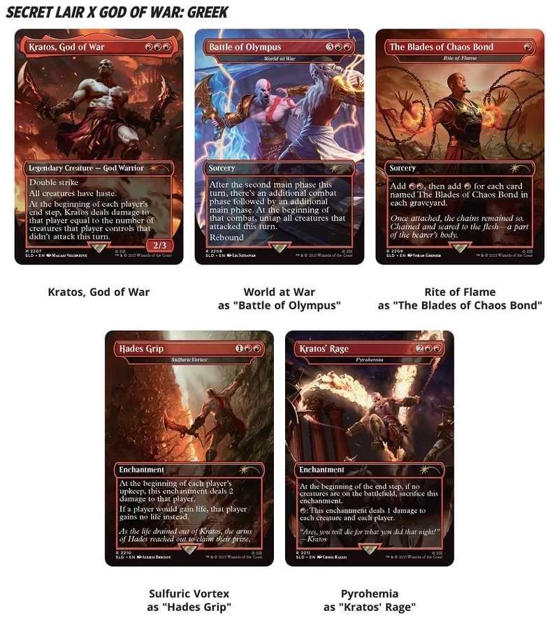 MTG SECRET LAIR - DIEU DE LA GUERRE : GREC