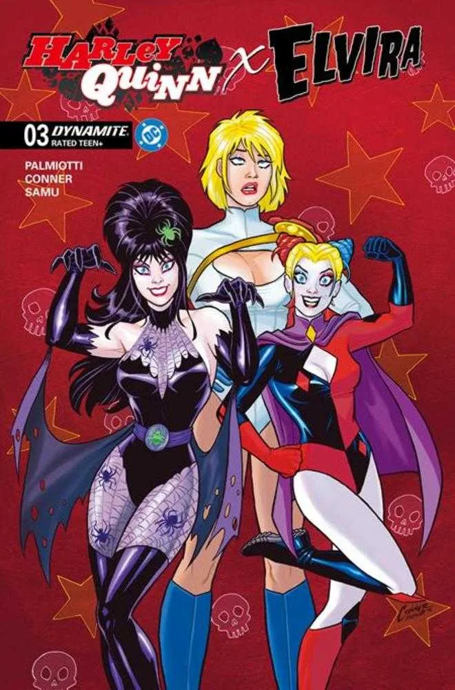 Harley Quinn X Elvira #3 DYNAMITE A Amanda Conner Rouge 17/12/2025