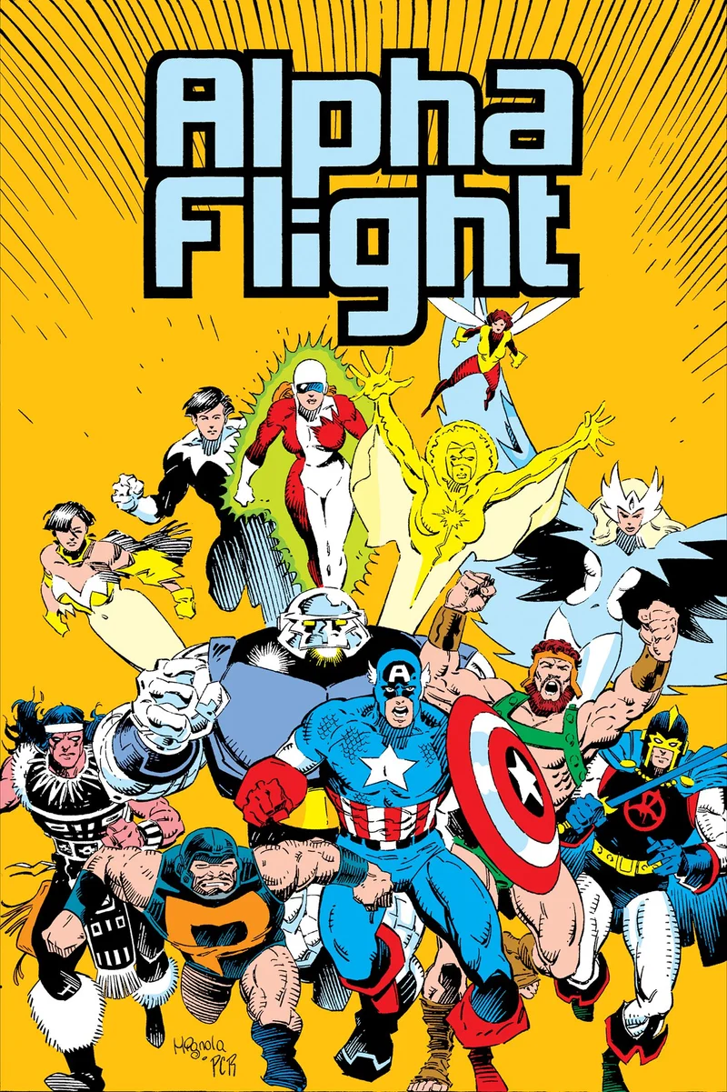 Alpha Flight par Mantlo & Lee Omnibus Mike Mignola Couverture [DM uniquement]