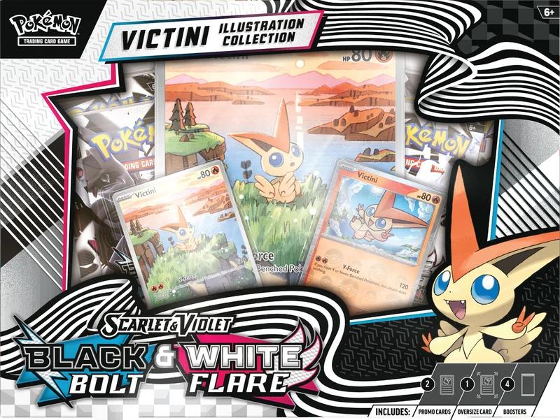 JCC POKÉMON SV10.5 : COLLECTION D'ILLUSTRATIONS VICTINI UNOVA FOULÉE NOIRE/ÉCLAIR BLANC - EXPÉDIÉ LE 08/01/2025