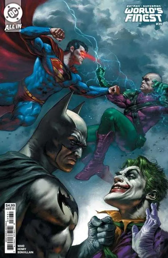 Batman Superman Worlds Finest #39 Couverture B Lucio Parrillo Variante en papier cartonné (Nous sommes hier)