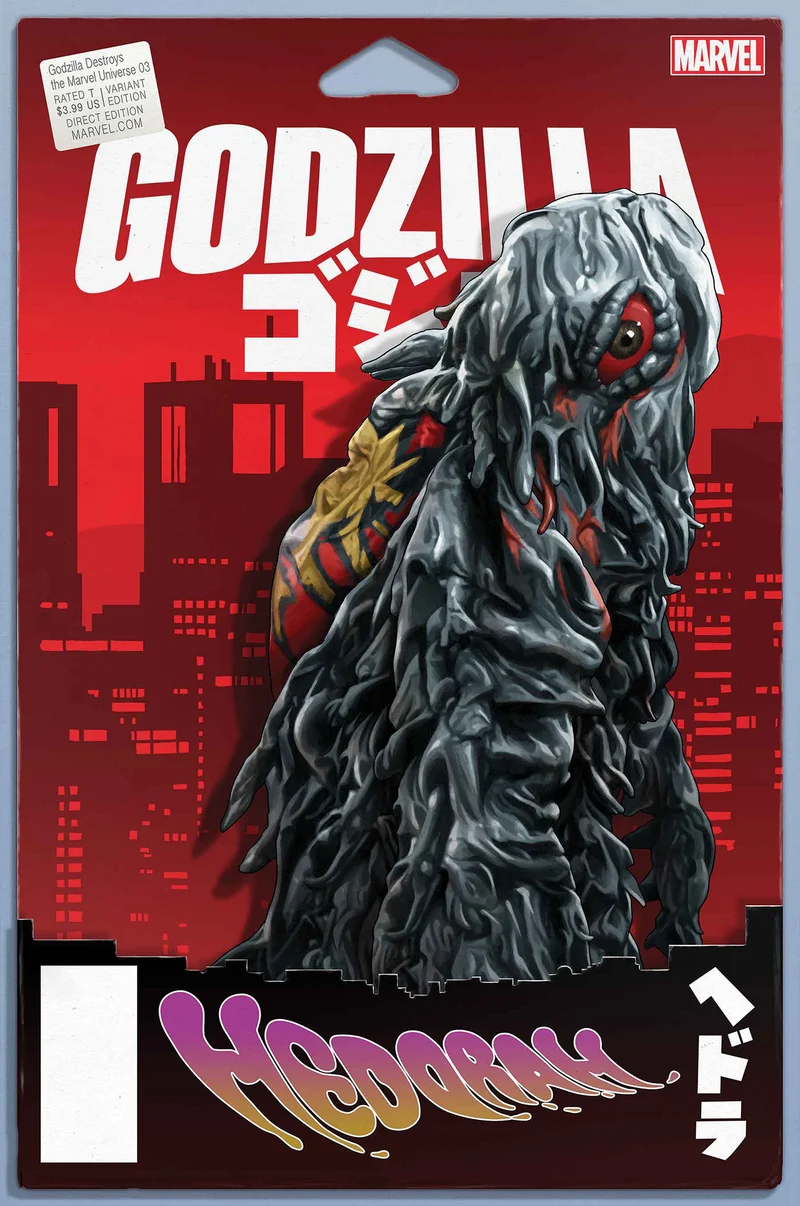 Godzilla détruit l'univers Marvel #3 John Tyler Christopher figurine d'action variante