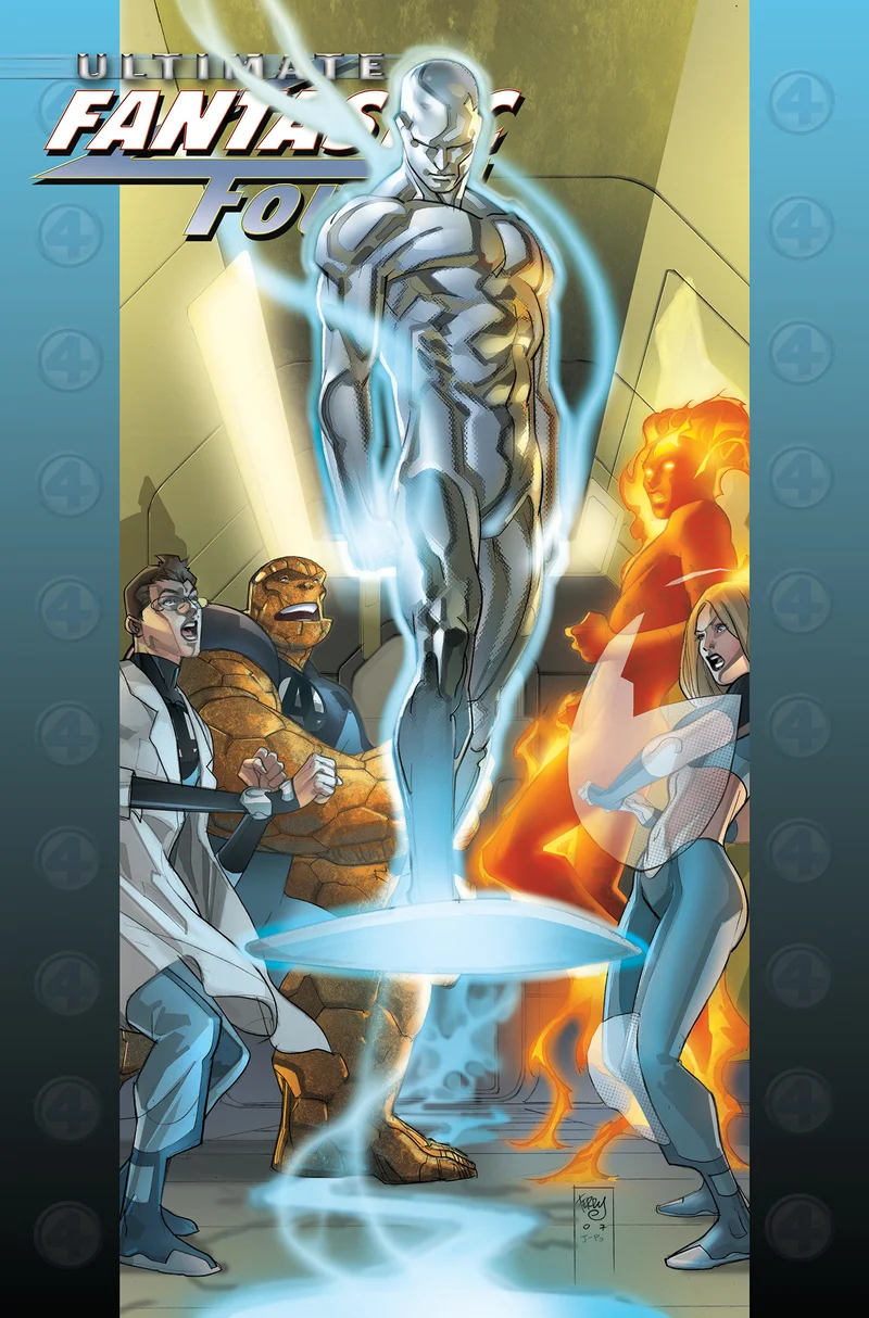 Omnibus ultime des Quatre Fantastiques, tome 2, couverture de Pasqual Ferry Silve Surfer