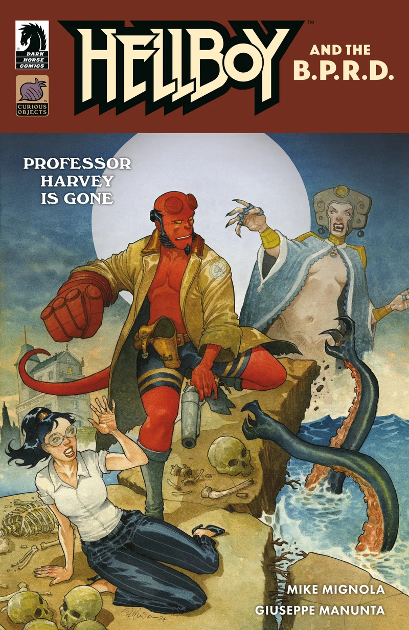 Hellboy et le BPRD : Le professeur Harvey disparaît en un seul opus (Couverture A) (Giuseppe Manunta)