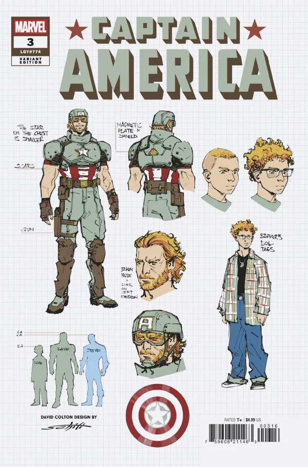 Captain America #3 MARVEL 1:10 Valerio Schiti Design 09/10/2025