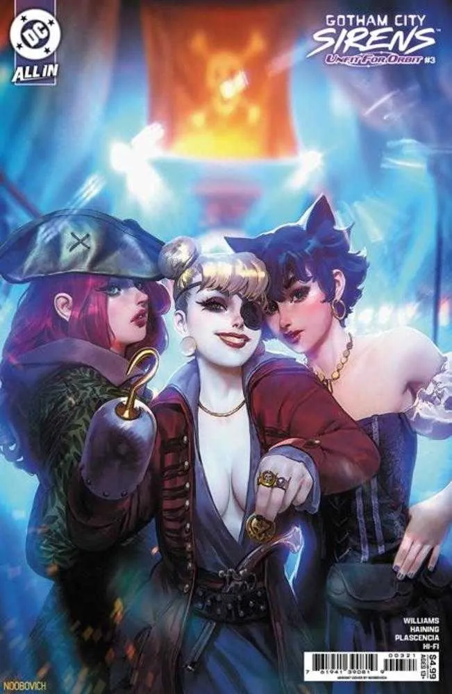 Gotham City Sirens Unfit For Orbit #3 (sur 5) Couverture B Noobovich Card Stock Variant