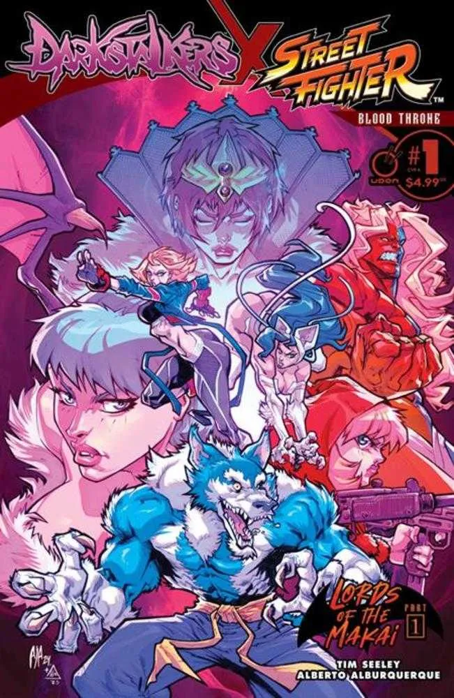 Darkstalkers X Street Fighter Blood Throne #1 (One Shot) Couverture A Alberto Alburquerque Précédemment Foc'D On 4/28/2025