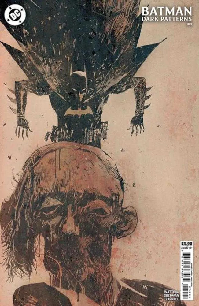 Batman Dark Patterns #9 (sur 12) Couverture B Variante en papier cartonné Ashley Wood