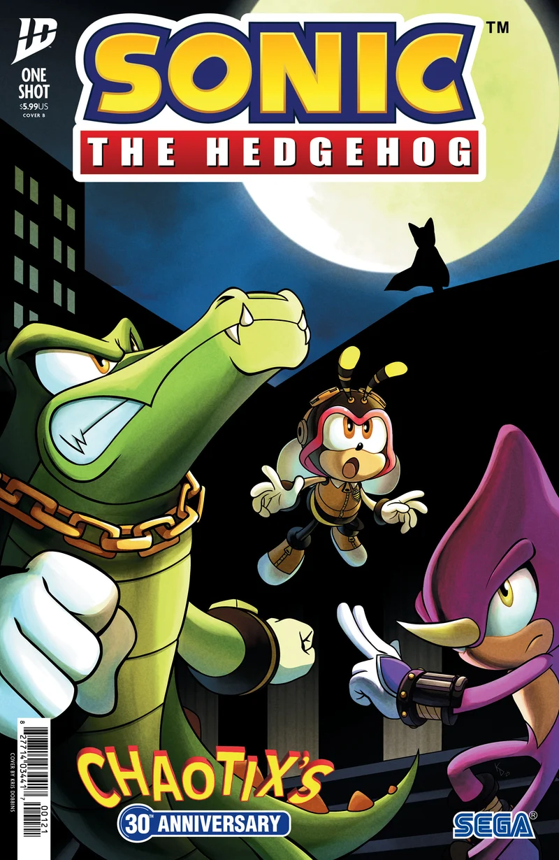 Sonic Hedgehog : Édition spéciale 30e anniversaire de Chaotix, IDW B Dobbins, sortie le 10/22/2025