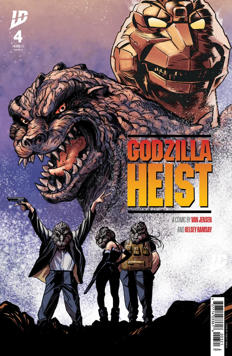 Godzilla Heist #4 IDW B Affiche du film Tunica Sortie le 06/04/2025