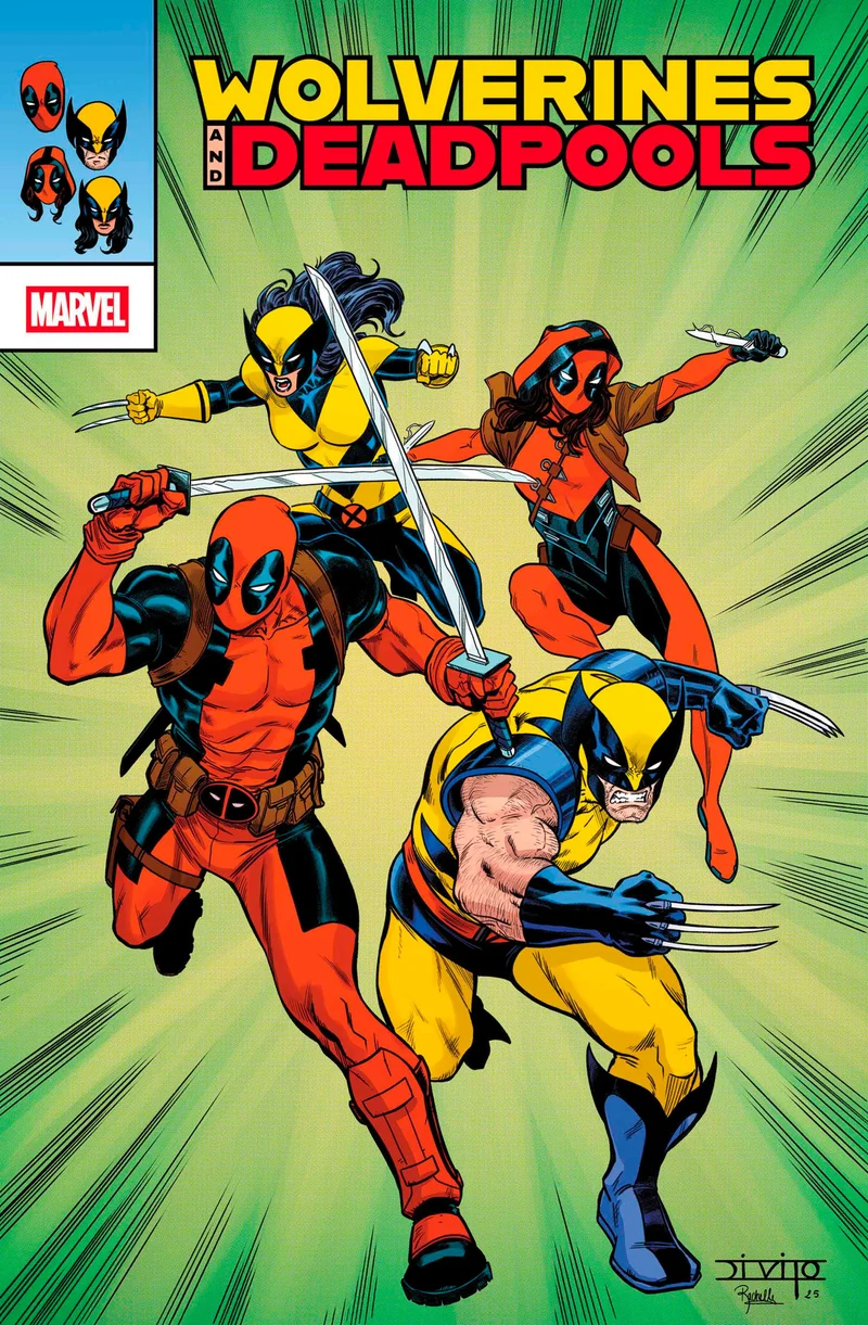 Wolverines & Deadpools #1, variante rétrovision d'Andrea Di Vito