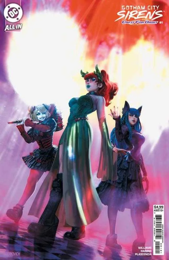 Gotham City Sirens Unfit For Orbit #1 (sur 5) Couverture B Noobovich Card Stock Variant