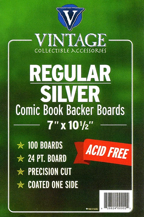 CARTONS DE SUPPORT COMIC PRO LINE SILVER ÂGE RÉGULIER 100CT 24PT