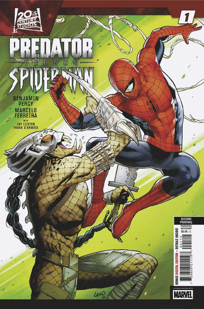 Predator vs. Spider-Man #1 2e tirage Marvel Greg Land 06/04/2025