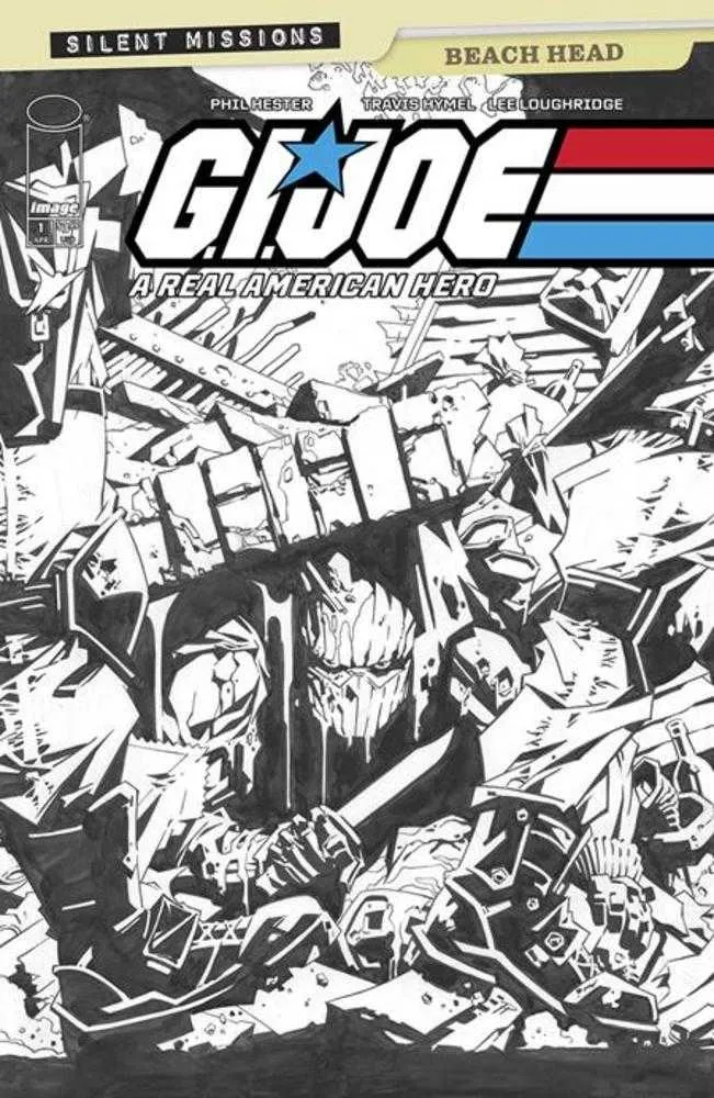 GI Joe A Real American Hero Beach Head #1 (One Shot) Couverture C 1 sur 10 Phil Hester Variante noir et blanc