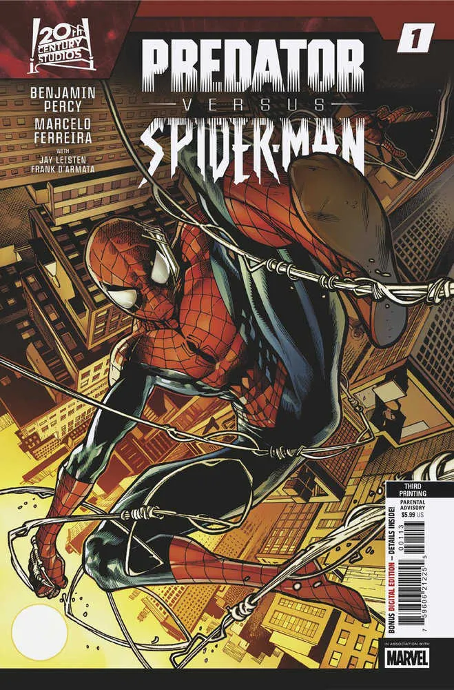 Predator contre Spider-Man #1 3ème impression Marvel Marcelo Ferreira 07/30/2025