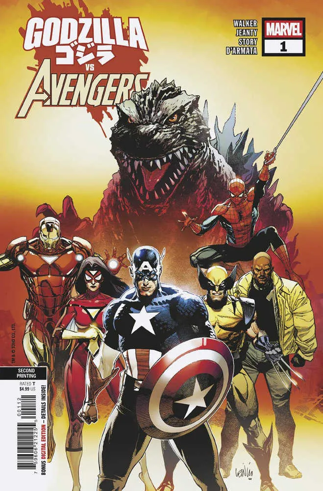 Godzilla vs. Avengers #1 2e édition Marvel Leinil Yu 07/30/2025