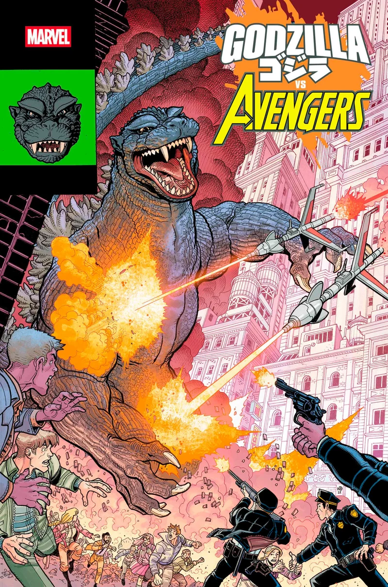 Godzilla vs. Avengers #1 Nick Bradshaw Monster Hommage Variante