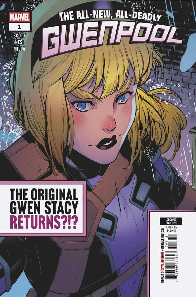 Gwenpool #1 2e impression Marvel Stefano Nesi 06/25/2025