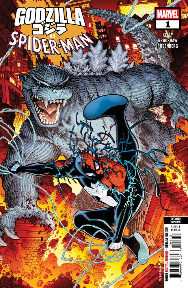 Godzilla vs. Spider-Man #1 2e tirage Marvel Nick Bradshaw 06/11/2025