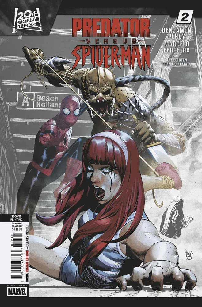 Predator contre Spider-Man #2 2e impression Marvel Paulo Siqueira 07/09/2025